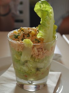 Coronation crab salad